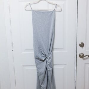 ASOS DESIGN strappy maxi dress with twist detail in grey Size US 12